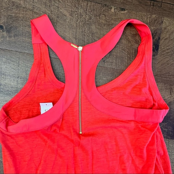 Nwt Banana republic tank top women Sz small melon flowy zipper on back summer - Picture 5 of 5